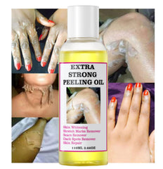 Generic peeling oil application on the face shows gentle exfoliation for smoother skin