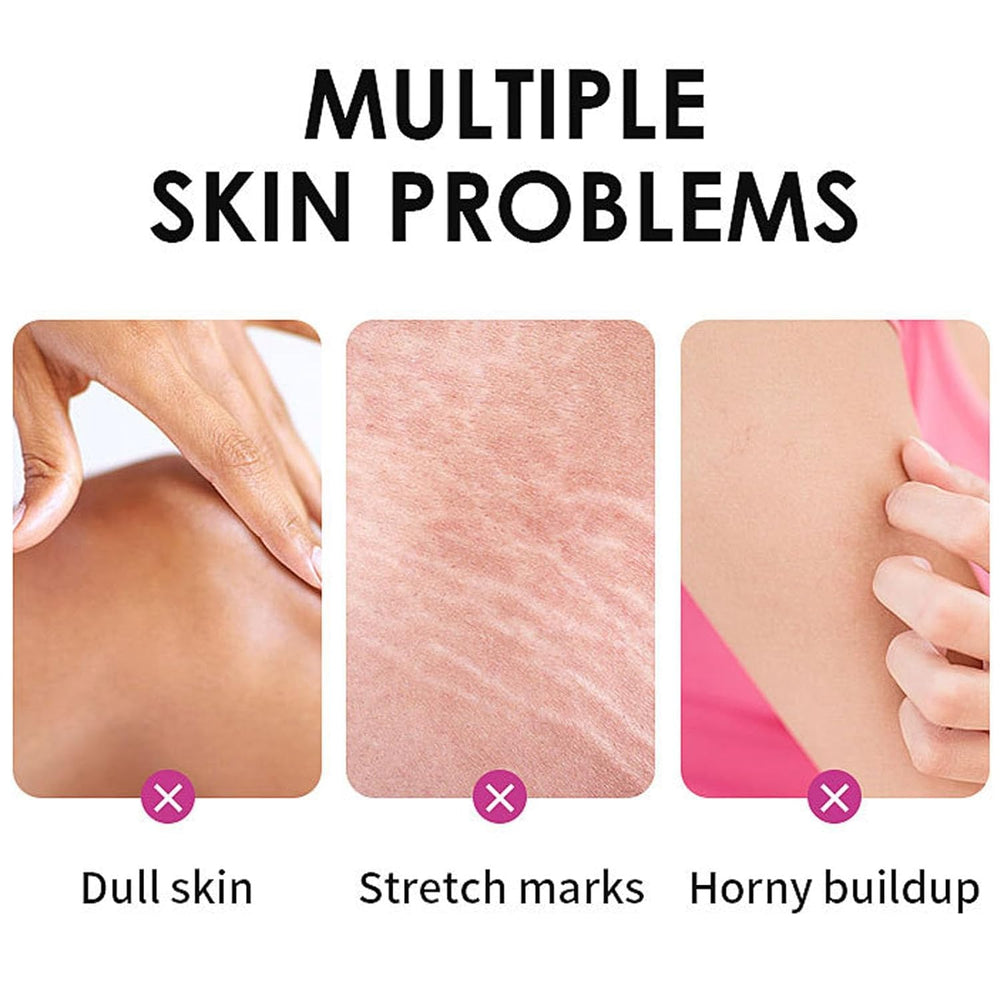 Generic peeling oil after exfoliation hydration visible on skin