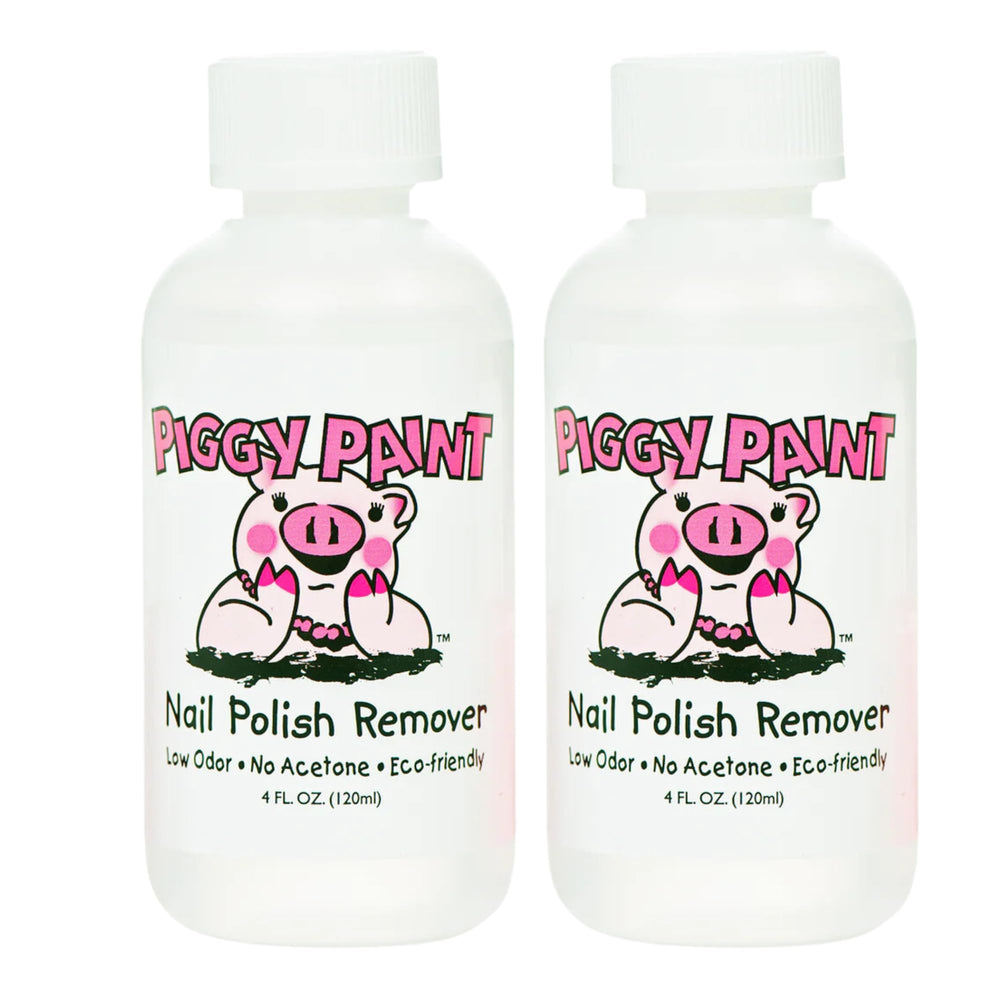 Generic Piggy Paint nail remover pack of 2 bottles, gentle and acetone-free option