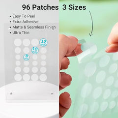 Generic Pimple Patch sizes 8-10-12mm illustrate multi-blemish coverage.