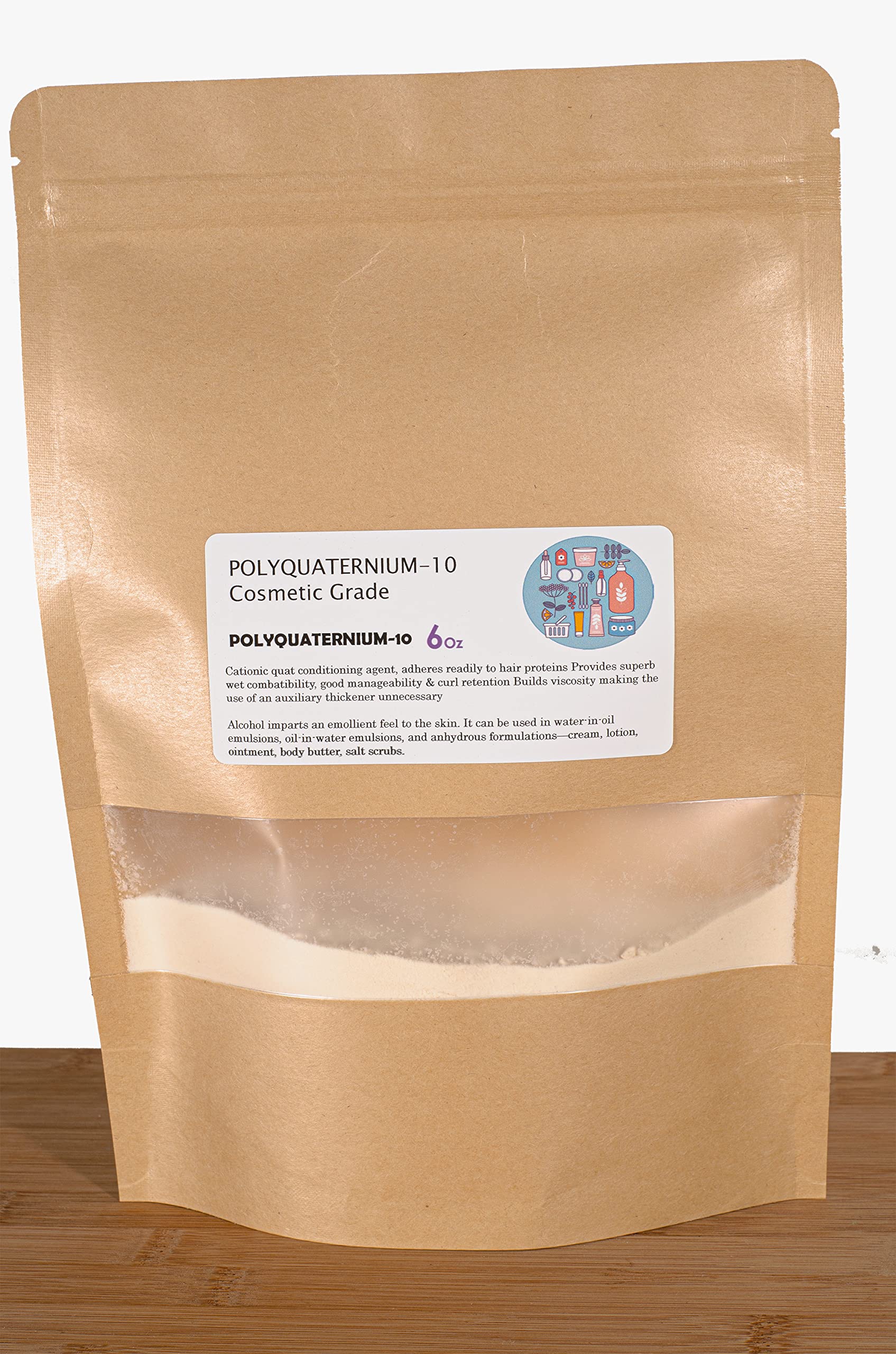 Generic Polyquaternium-10 bottle promoting detangling and silky hair