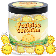 Generic Positive Sunshine Jar front view shows the bright jar and 60 affirmation cards.