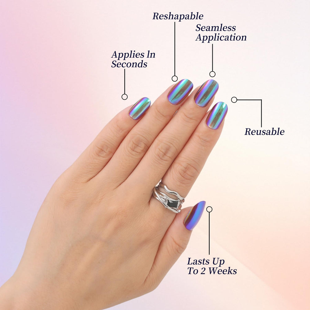 Cuticle pusher and alcohol pads prep nails for a clean application