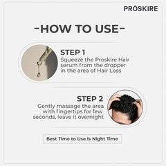Generic Pro-skir-e scalp-application shows direct serum targeting thinning areas.