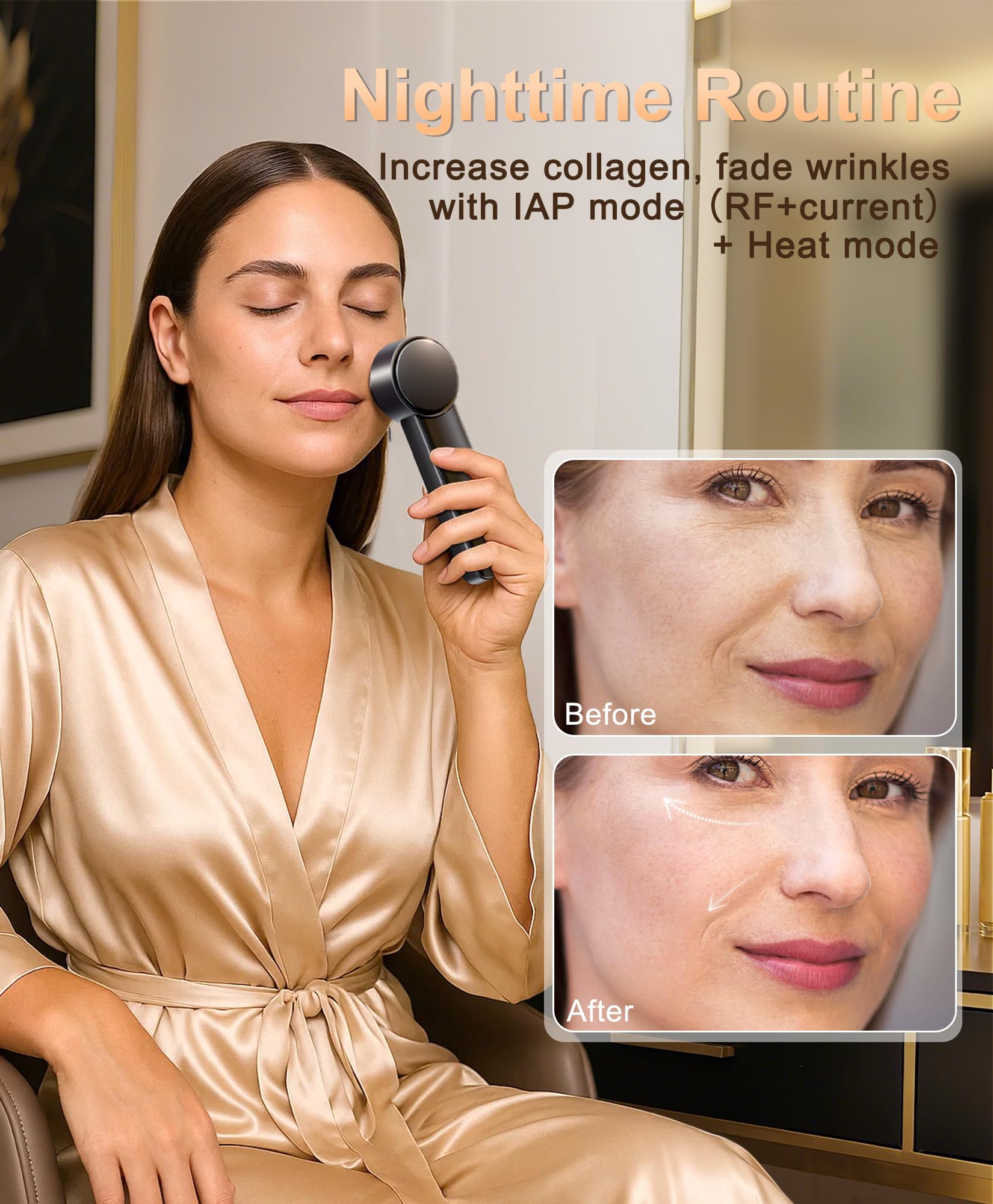 Generic Nulift NL04 close-up showing treatment head for face heating