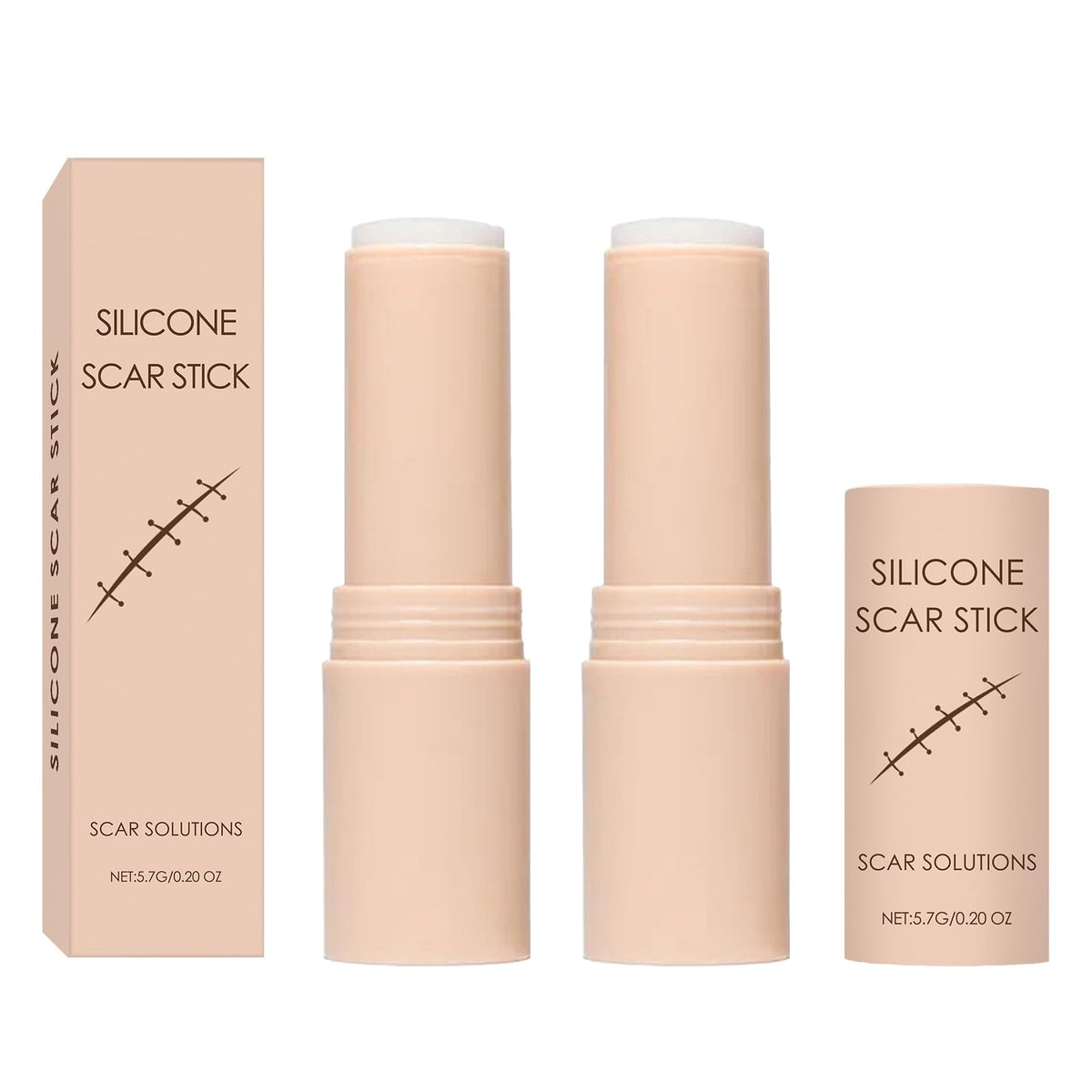 Generic Silicone Scar Stick for the face, smooths texture and aids scar management.