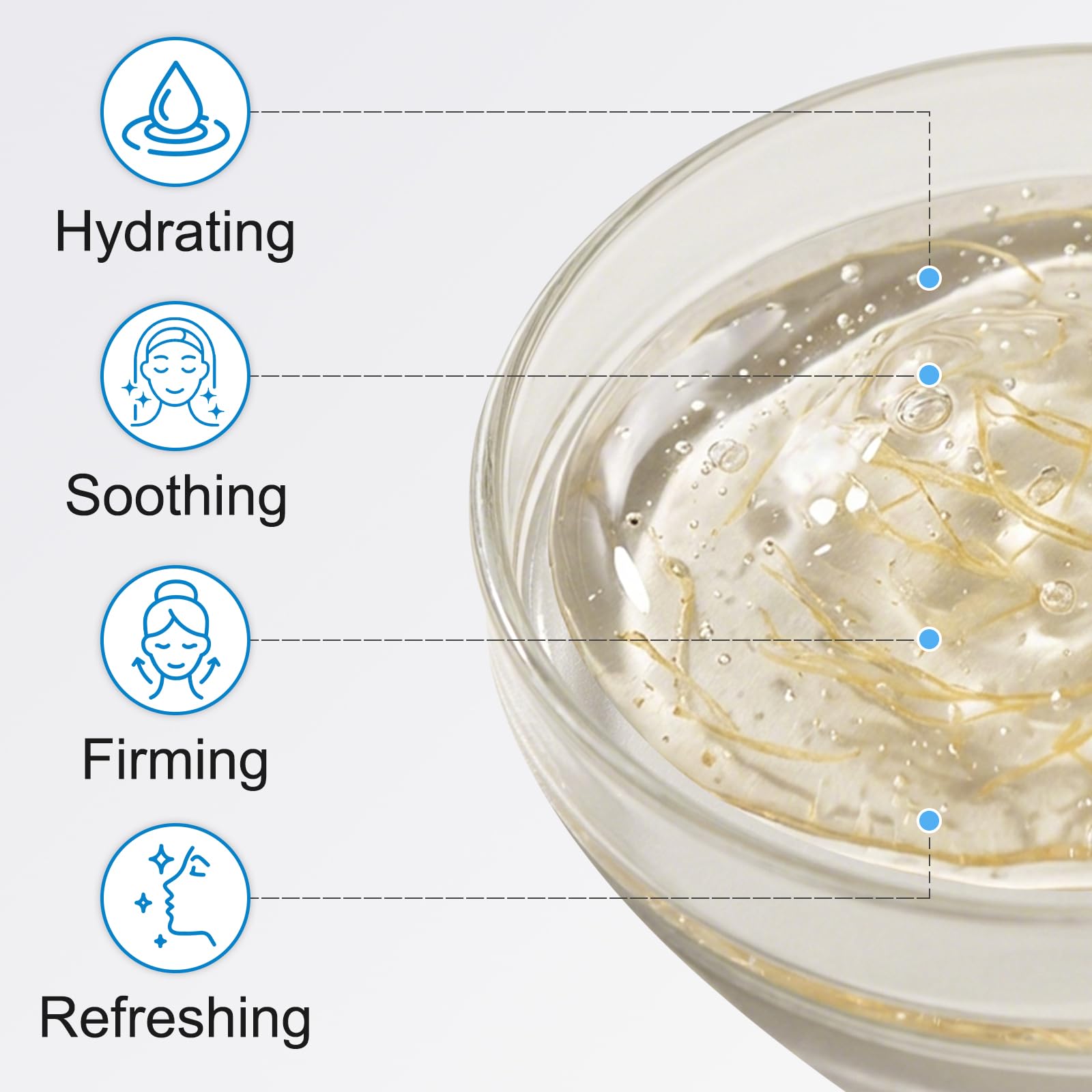 Generic Silk Peptide Lifting Ampoule closeup reveals serum texture for quick absorption.