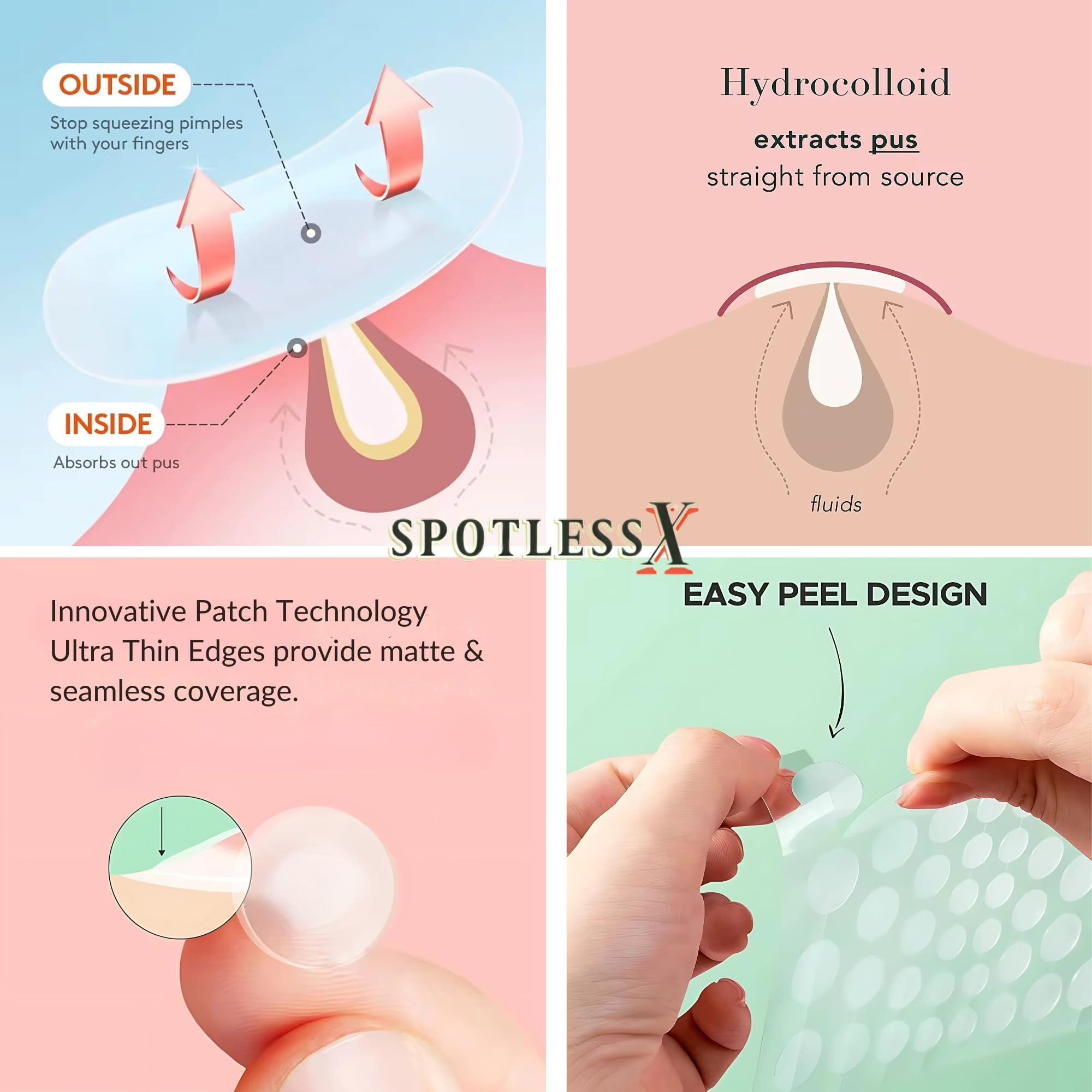 Generic Three-Size Patches included for versatile blemish care.