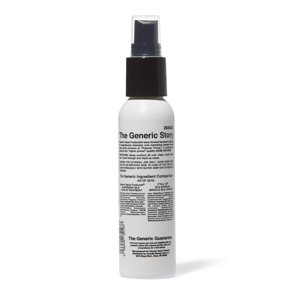 Generic Value Products Nourishing Silk Leave-In in use, detangling and shine.