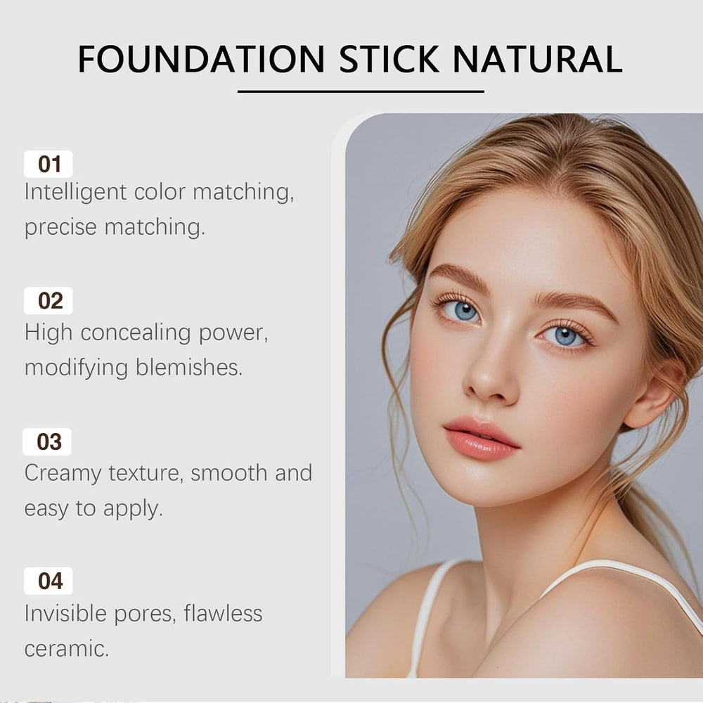 XngQuJoy Cream Stick V White dewy finish on skin for a natural glow.