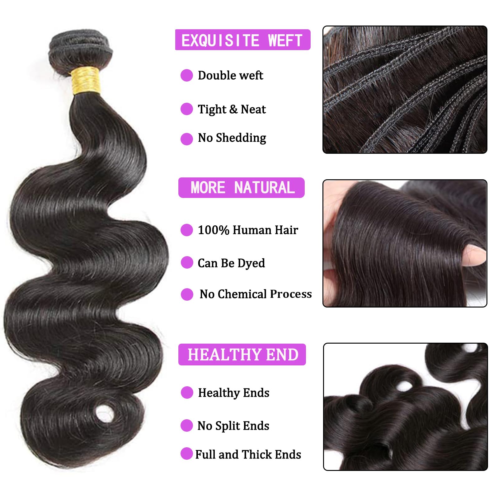 GENEROUS natural black shade close-up showing smooth texture and healthy shine.
