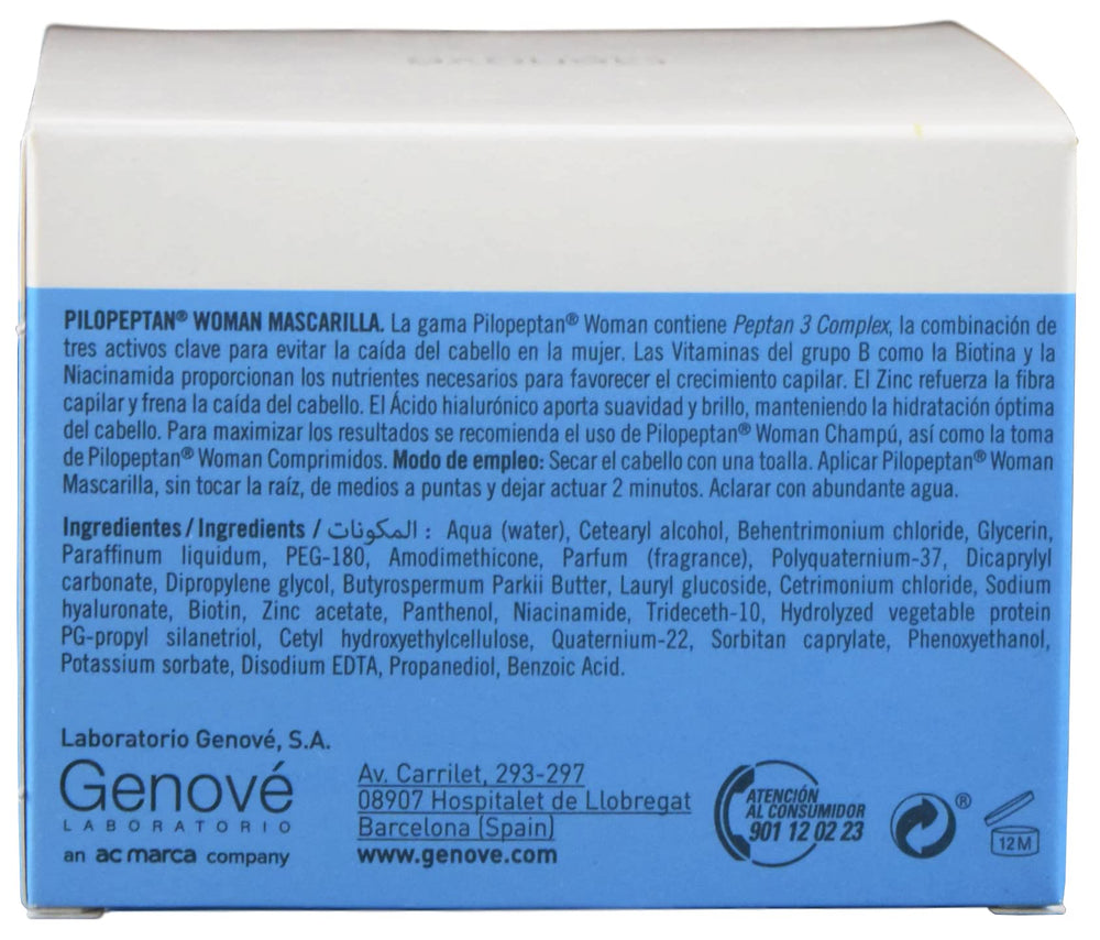 Genové Pilopeptan Woman label displays comprehensive hair care benefits