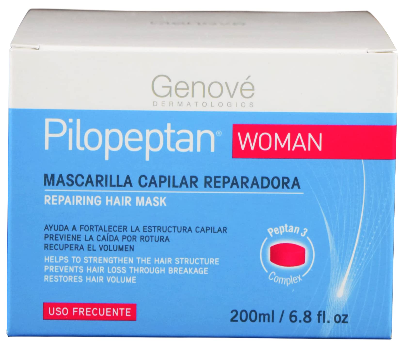 Genové Pilopeptan Woman texture close-up suggests rich, nourishing cream