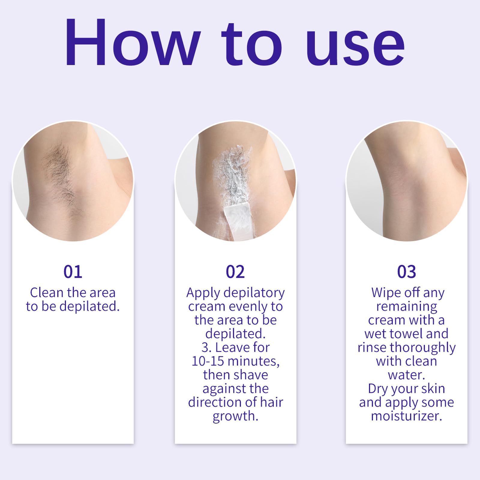 Gentle Body Hair Removal Cream ideal for arms, legs, and bikini areas.