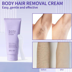 Gentle Body Hair Removal Cream spreads evenly on arms and legs.