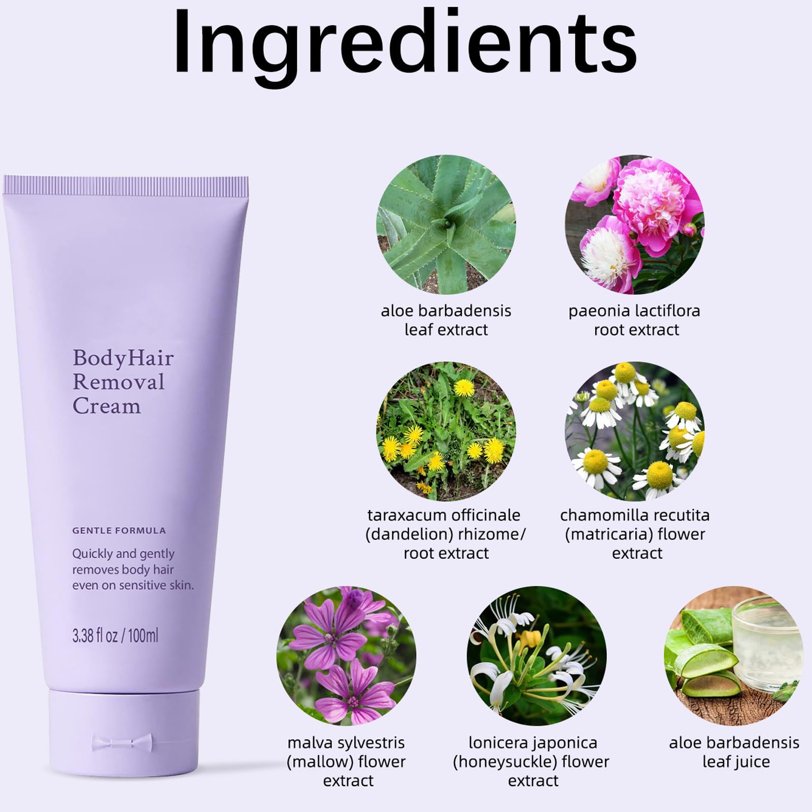 Spatula included with Gentle Body Hair Removal Cream for hygienic use.