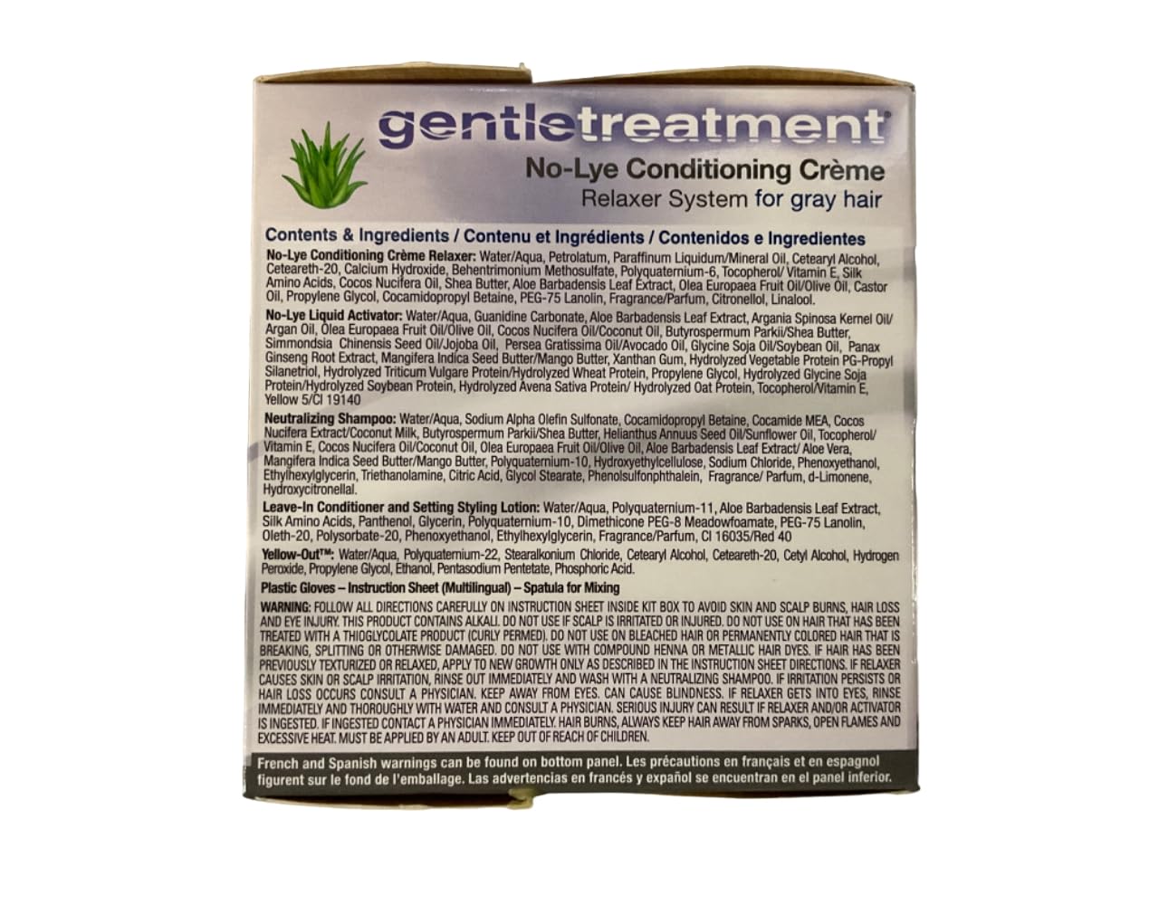 Gentle Treatment Aloe Vera Gel conditioning image enhances moisture during hair relaxation.
