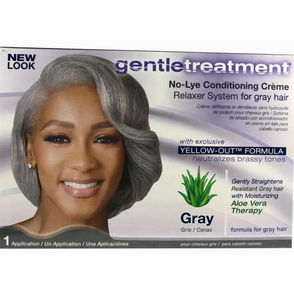 Gentle Treatment no-lye kit grey pack 2: easy, controlled application for safer at-home hair care.