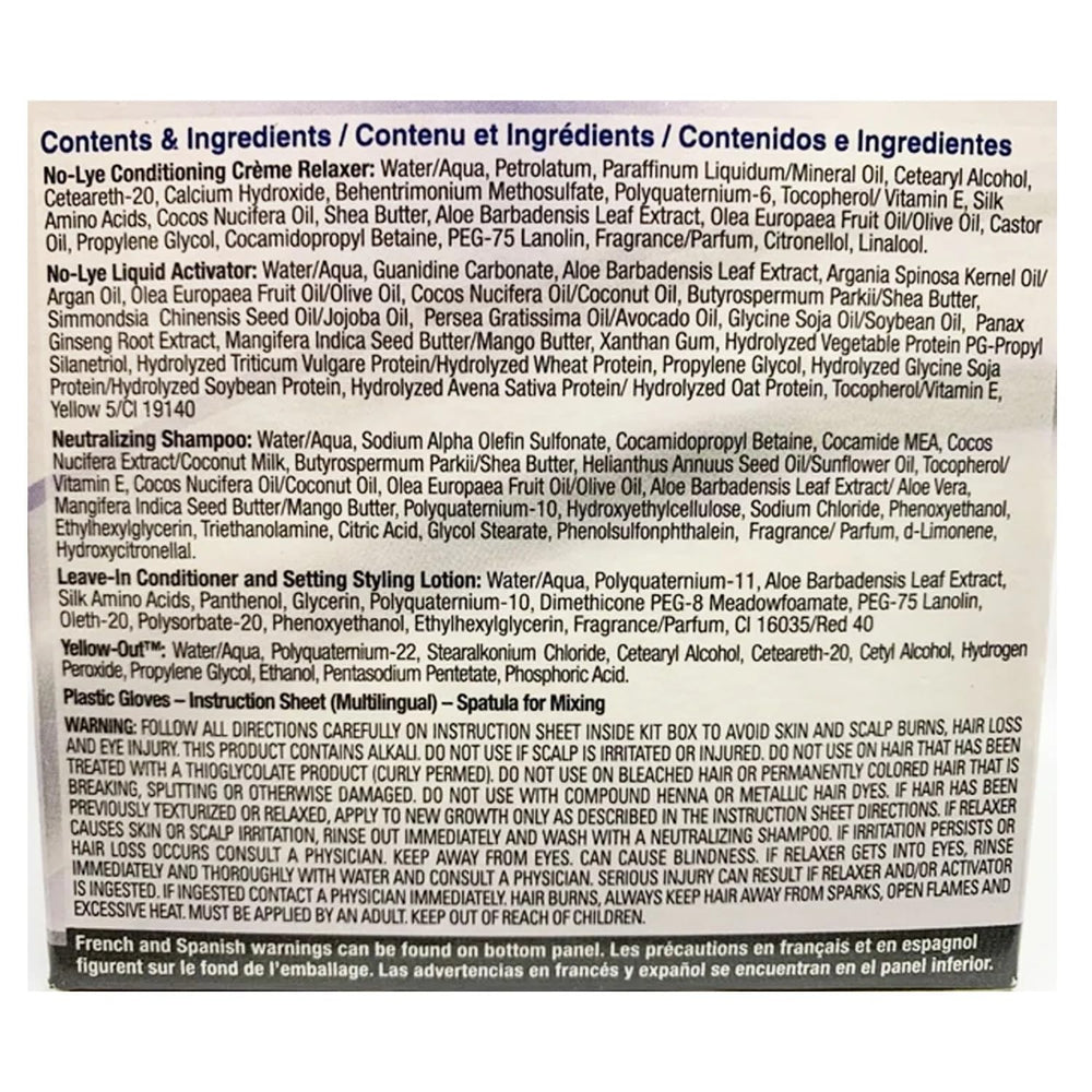 Gentle Treatment no-lye kit grey pack close-up: convenient, quick processing with even results.