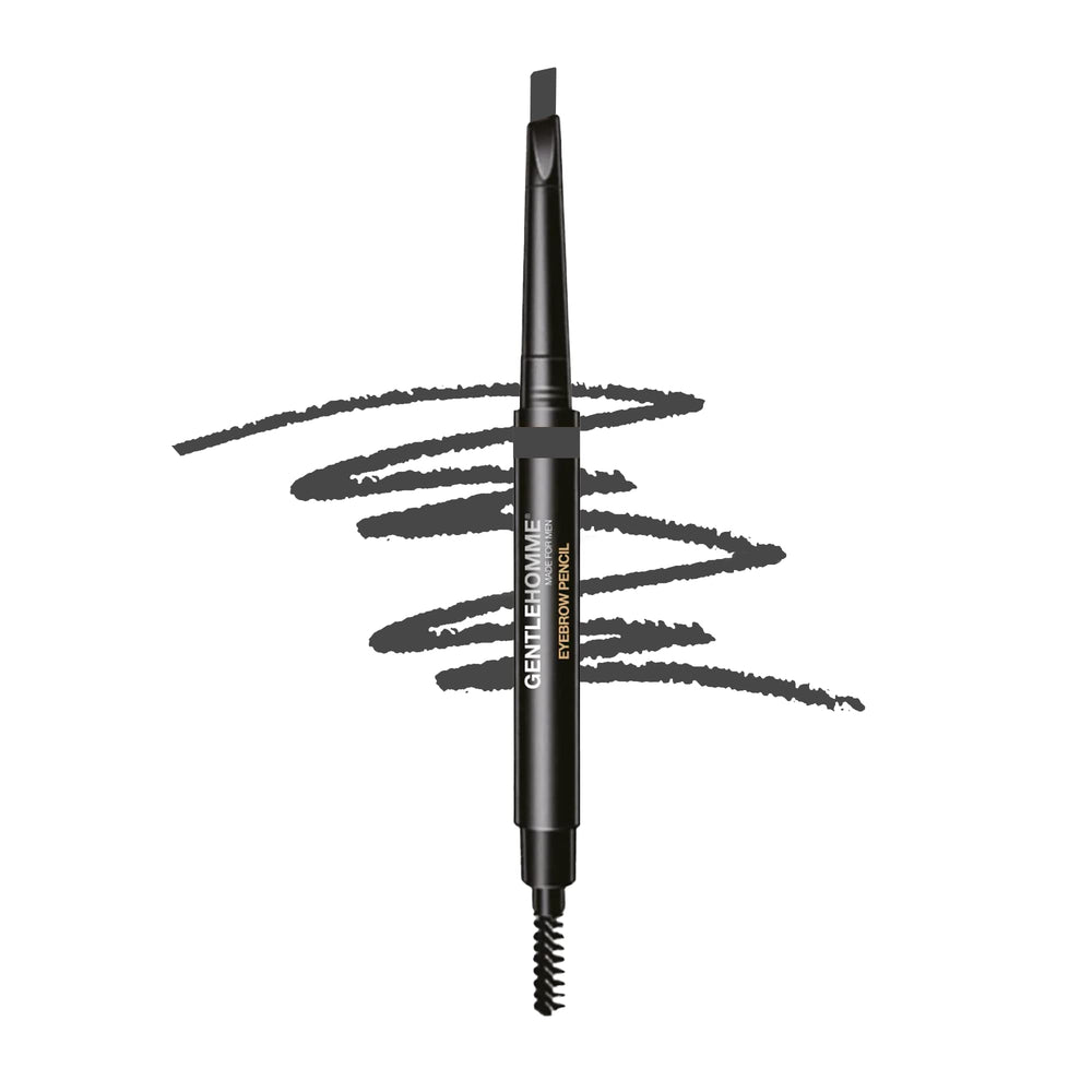 Gentlehomme brow pencil with a 2-in-1 brush for precise shaping and natural fill.