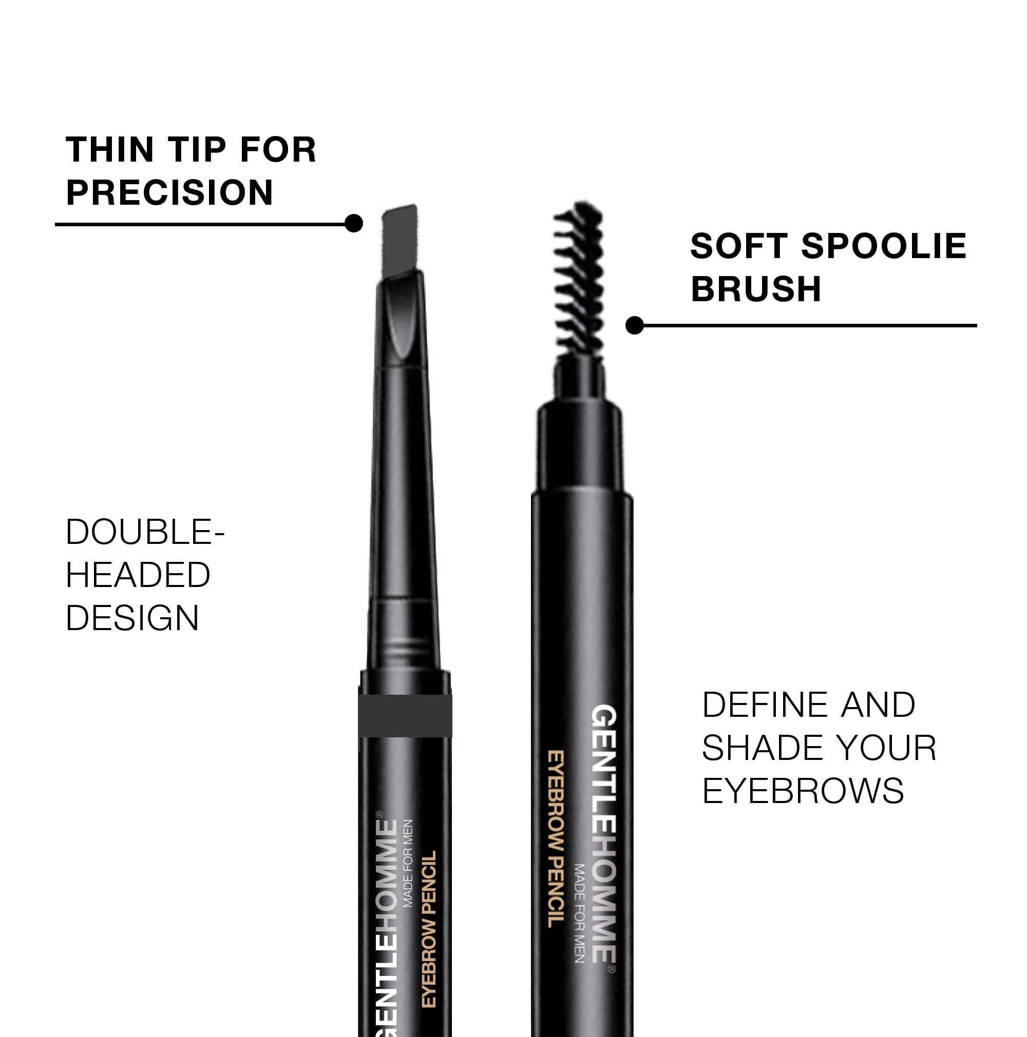 Long-lasting, waterproof brow pencil keeps brows defined all day.