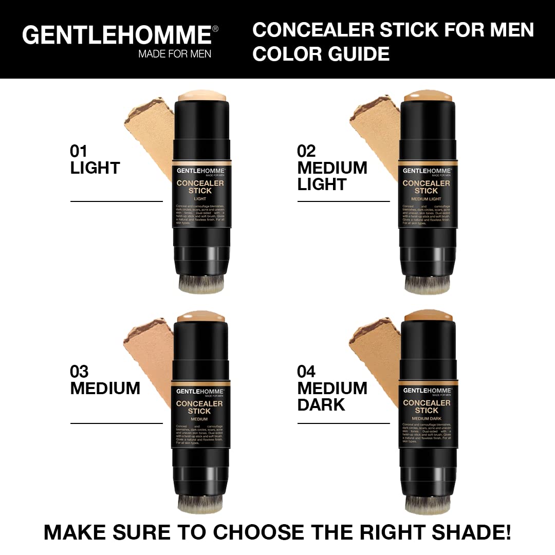 Gentlehomme concealer shade range 4-shades helps find a suitable match.