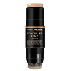 Gentlehomme concealer brush end closeup demonstrates easy blending for a smooth finish.