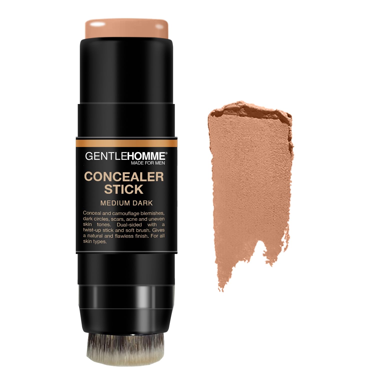 Gentlehomme concealer stick with packaging for easy on-the-go touch-ups.