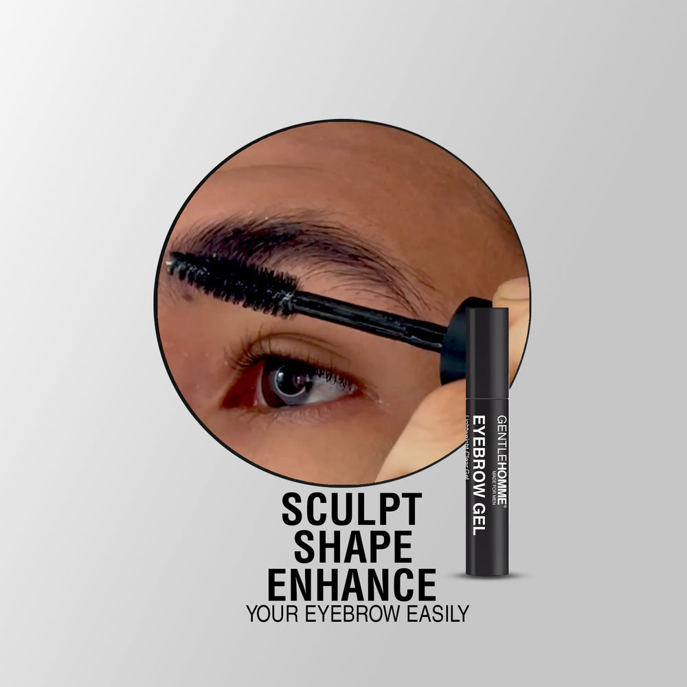 Gentlehomme Eyebrow Gel brows before and after for natural lift.