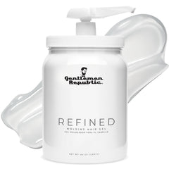 Gentlemen Republic 64oz pump bottle enables mess-free daily grooming.