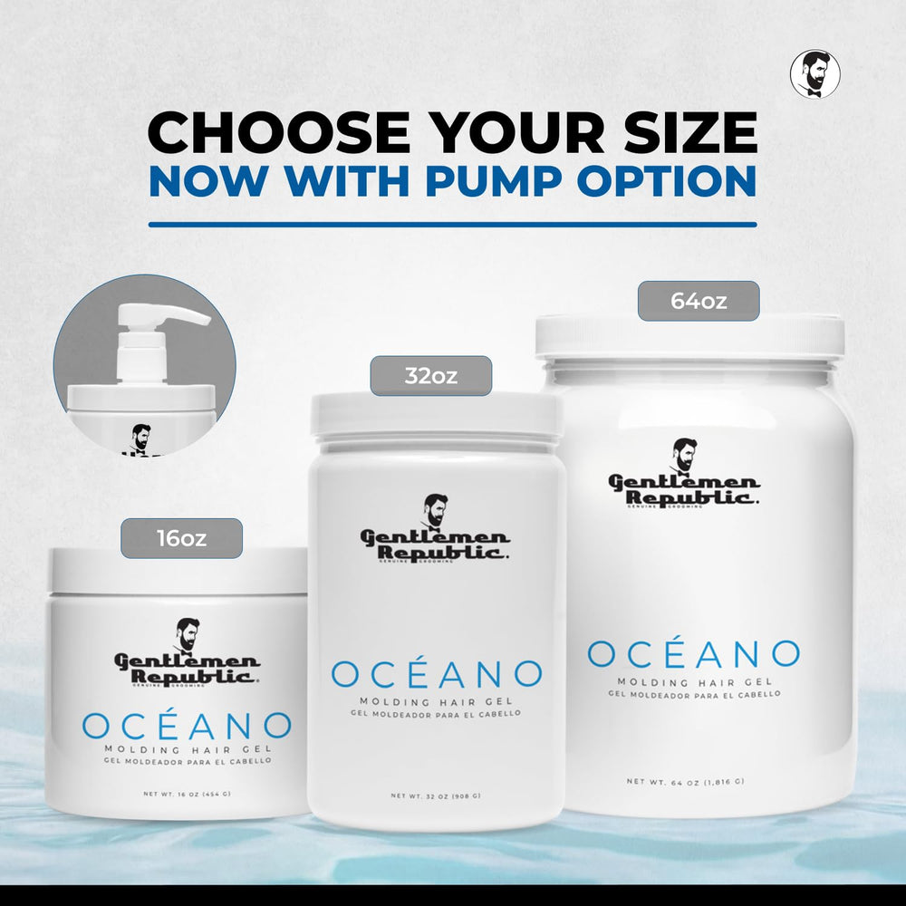 Oceano gel packaging shows the product and its premium scent display.