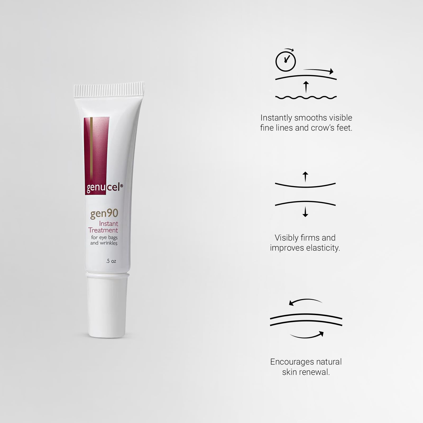 Genucel Gen90 retinol formula close-up highlighting improved texture and radiance.