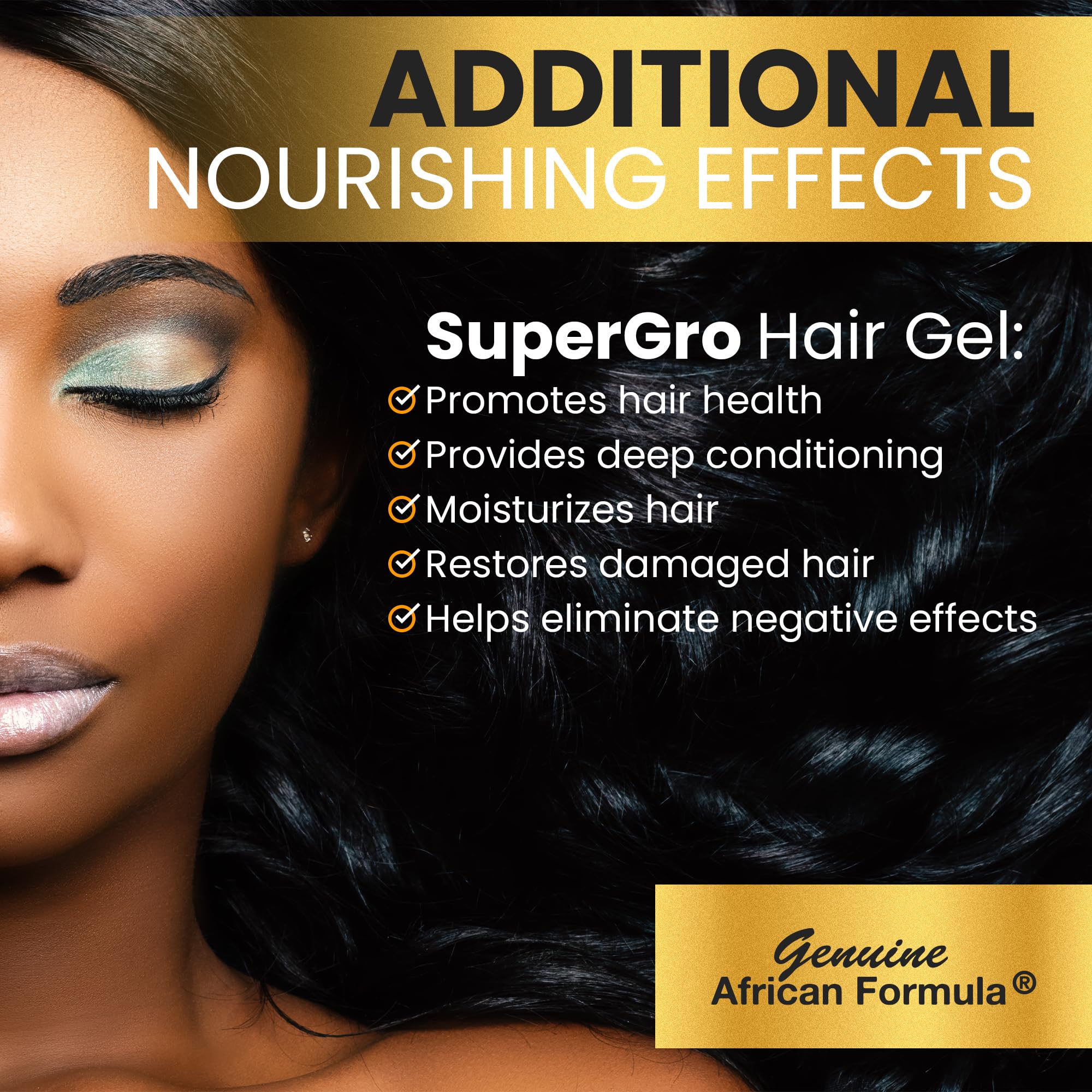 Silky shine and smooth grip for sleek braids with SuperGro