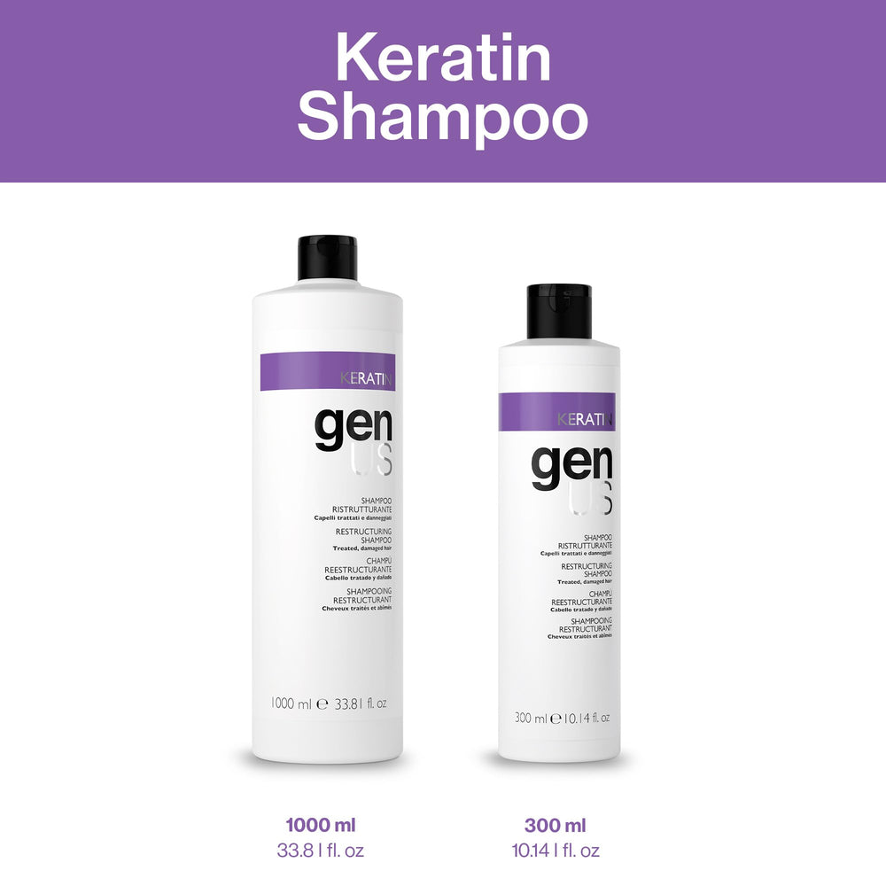 Genus Keratin Restructuring Shampoo frizz-control action for sleek styling