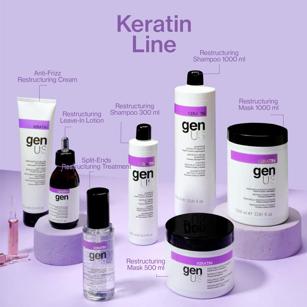 Genus Keratin Shampoo with caviar and collagen promoting vitality and shine