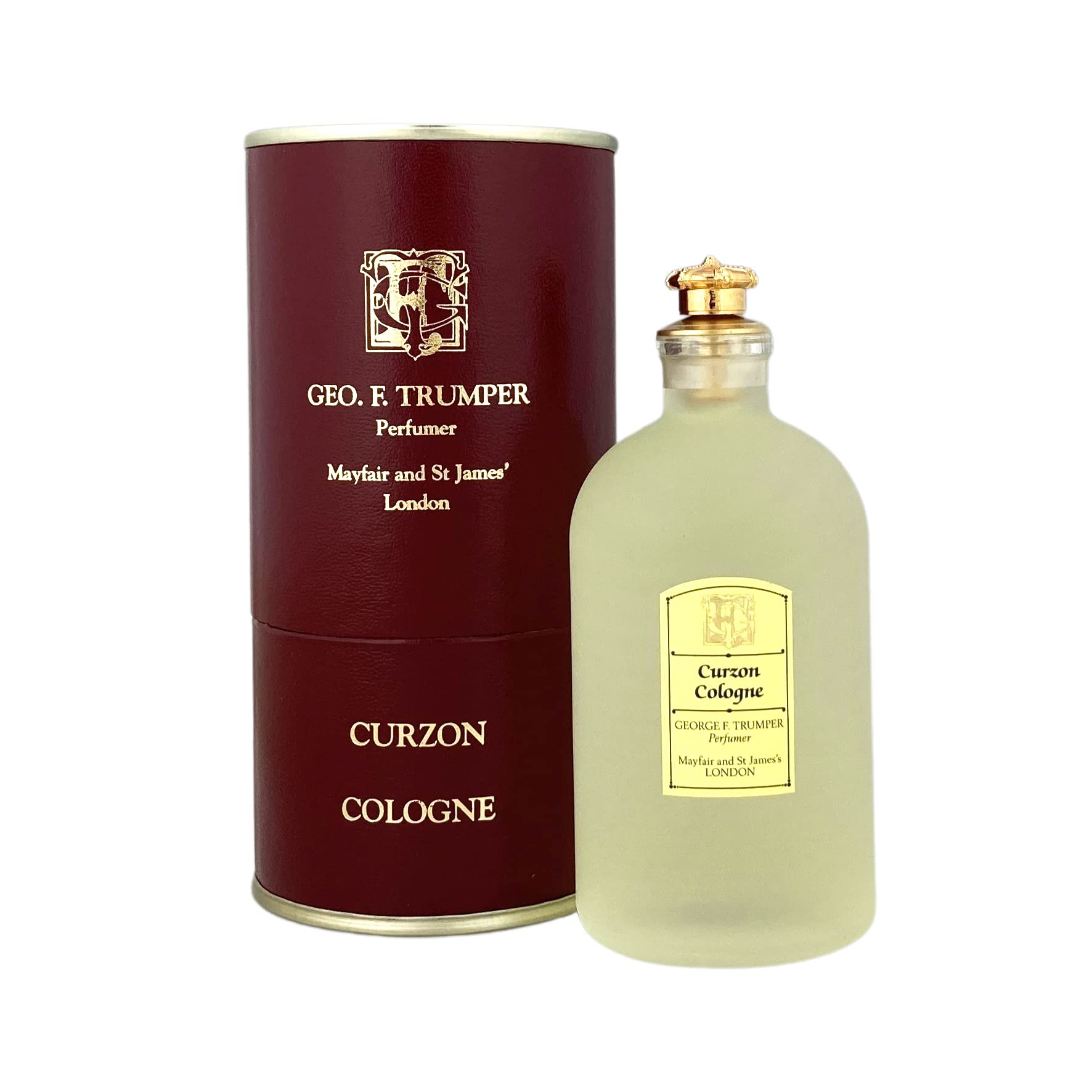 Geo F. Trumper Curzon Cologne bottle, timeless English fragrance for daily refinement.
