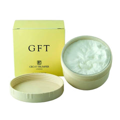 Geo F Trumper GFT shaving cream bowl for rich lather and citrus scent