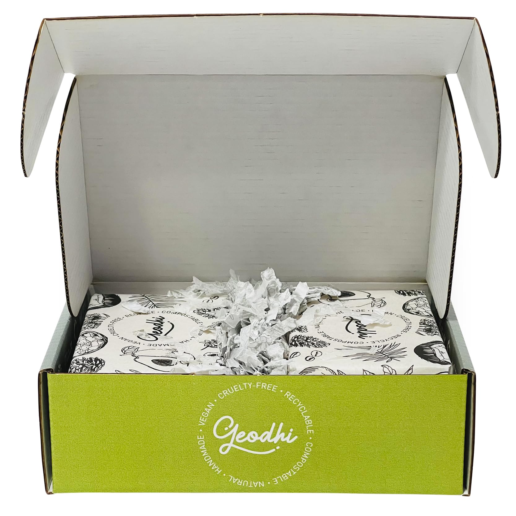 Geodhi Avocado-Rosemary Soap Bar lather shot showing rich moisturizing foam.