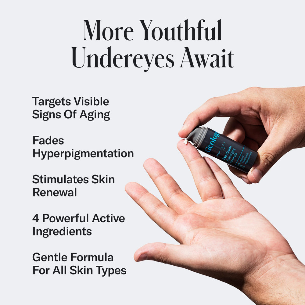 Geologie eye cream creamy texture for smooth, easy application around the eyes.