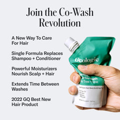 Geologie Cooling Co-Wash splash-foam highlights gentle cleansing and smooth results.