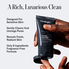 Geologie Sensitive Skincare Set retinol night cream supports smoother skin overnight.