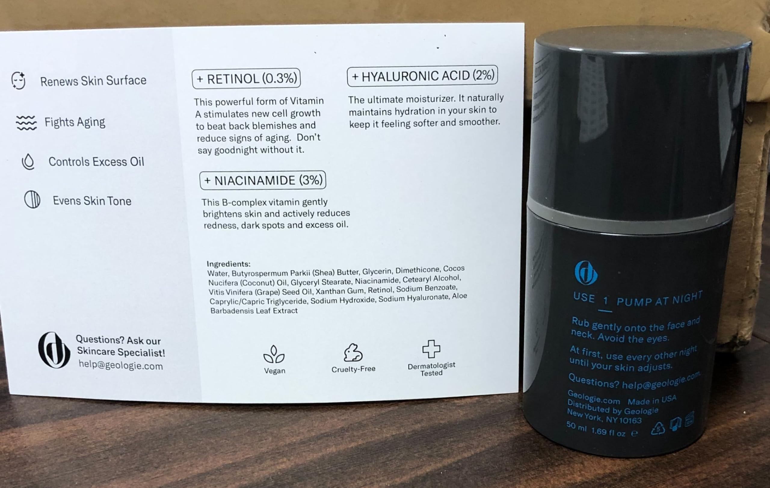 Geologie Skin care routine for men and women promotes daily renewal.