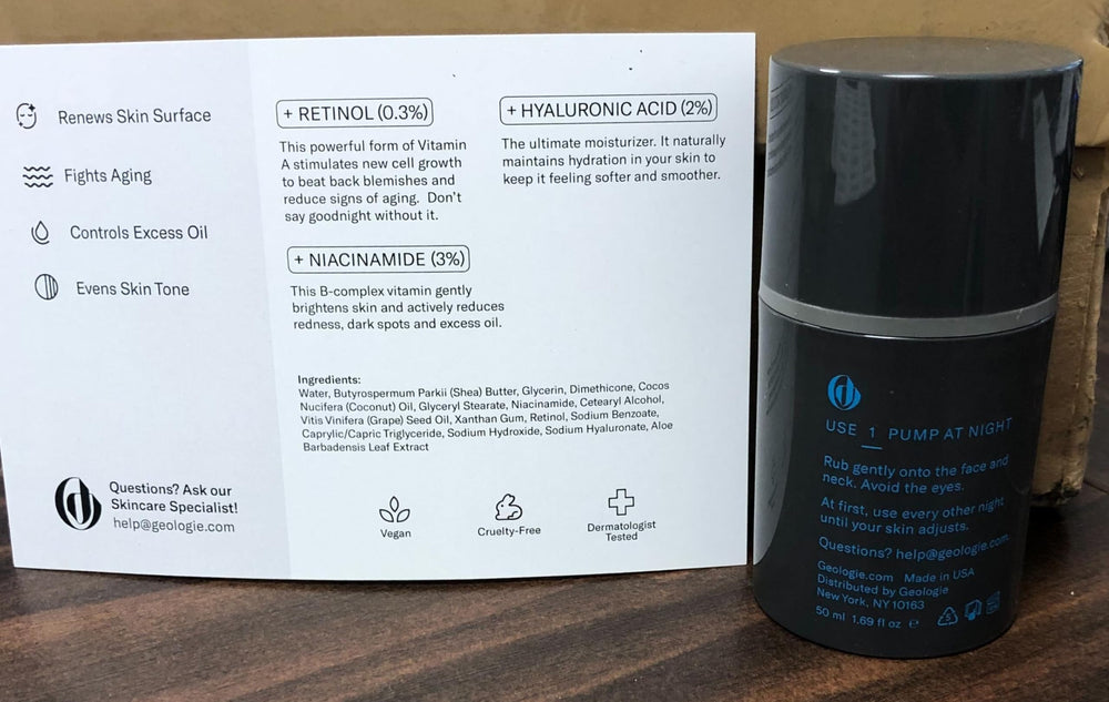 Geologie Skin care routine for men and women promotes daily renewal.