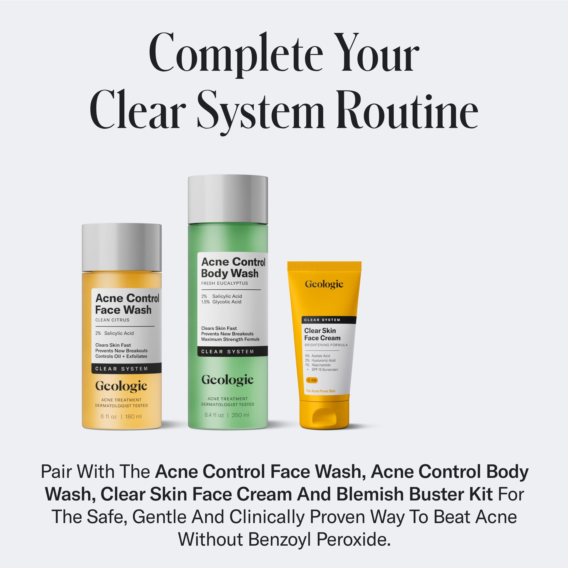 Geologie Skin Repair night application demonstrates evening skincare routine.