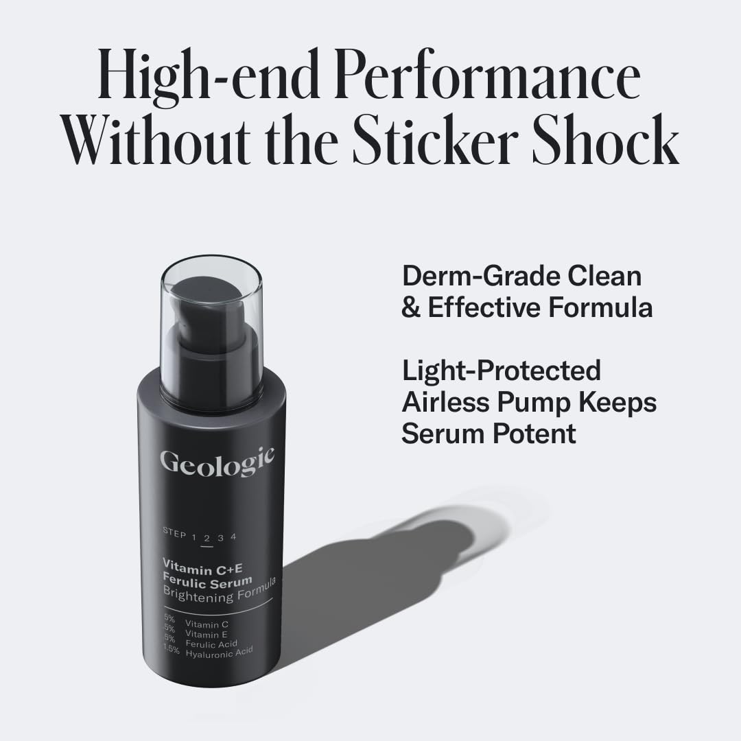 Geologie serum applied during morning routine for easy use.