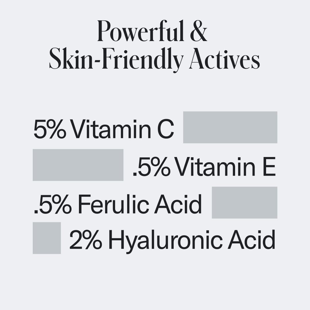 Geologie Vitamin C+E Ferulic Serum ingredients emphasize stabilized C and ferulic acid.