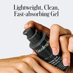 Geologie Serum packaging highlights premium, dermatologist-designed formulation.
