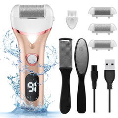 Geopu Electric Foot Callus Remover front view highlights compact design for easy at-home foot care.