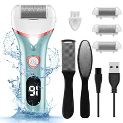Geopu electric foot file kit view with compact design and LCD display for at-home pedicure