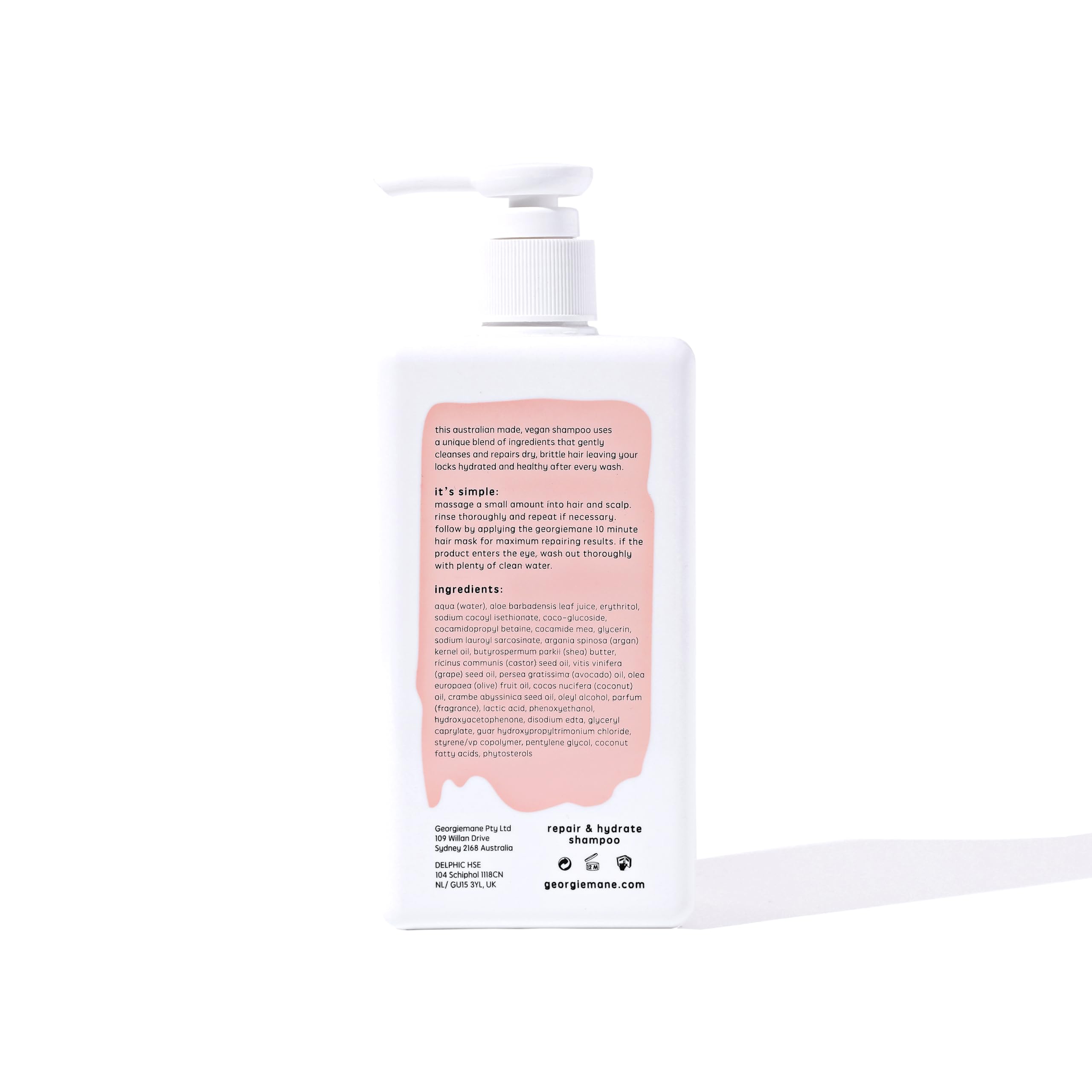 Georgiemane Repair and Hydrate safeguards color with a color-safe formula.